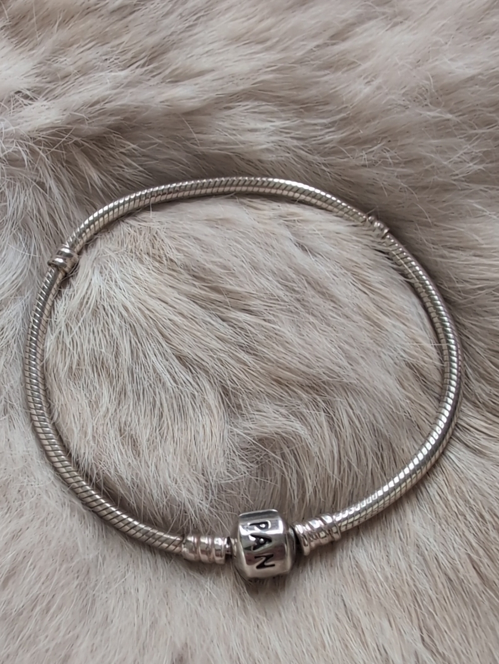 EUC Pandora Sterling Silver Snake Chain Bracelet